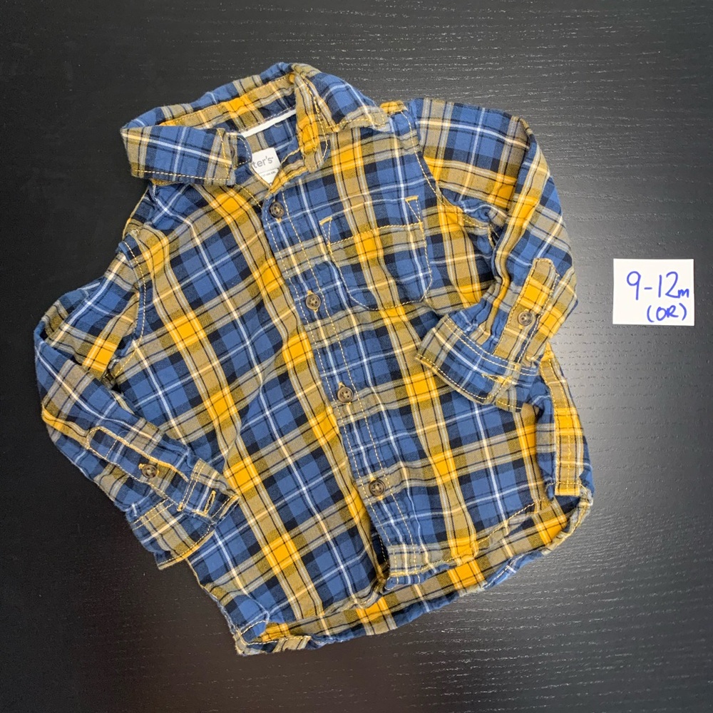 Carter’s 12m Baby Boy Long Sleeve Button Down Dress Shirt